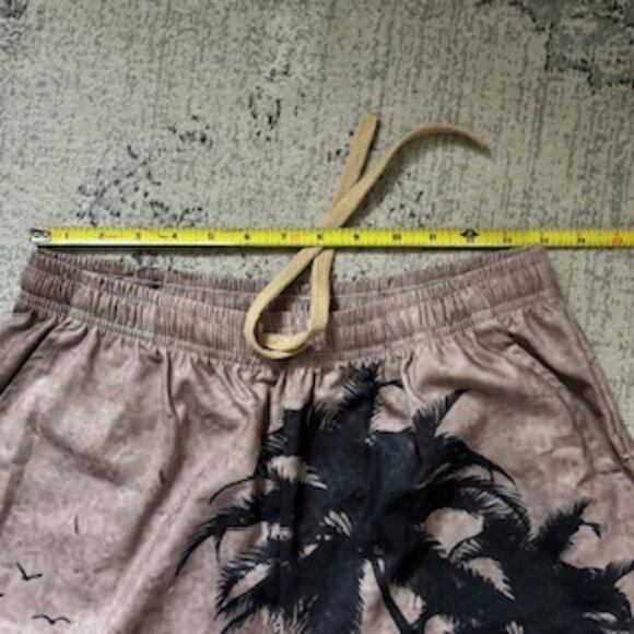 🧡3/15 Men's Summer Beach Swim Shorts Drawstring Elastic Waist Size L - Picture 2 of 9